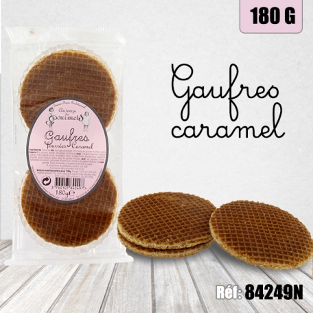 ATDG GAUFRES FOURREES CARAMEL 180 G